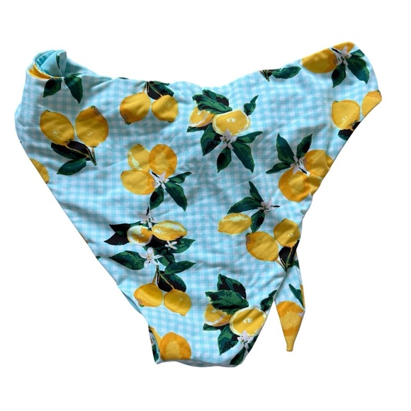 NWT! Envya Women's Lemon Print Off-Shoulder Bikini Size L High-Waisted 2 Pc - Picture 10 of 13